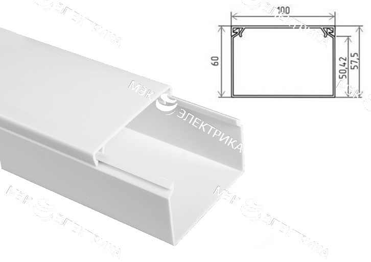 Кабель-канал КЭ 100х60 "Лигран" L-2 м Т (18м)