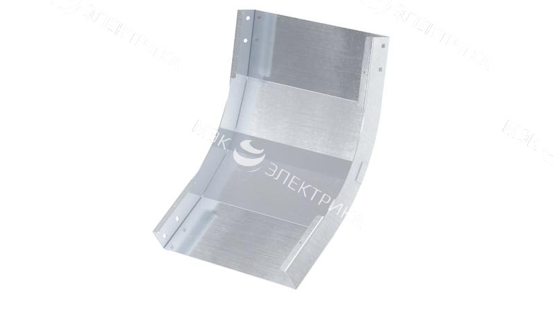 Угол для лотка вертикальный внутренний 45град. 100х50 алюм. 1.5мм в компл. с крепежн. элемент. и сое