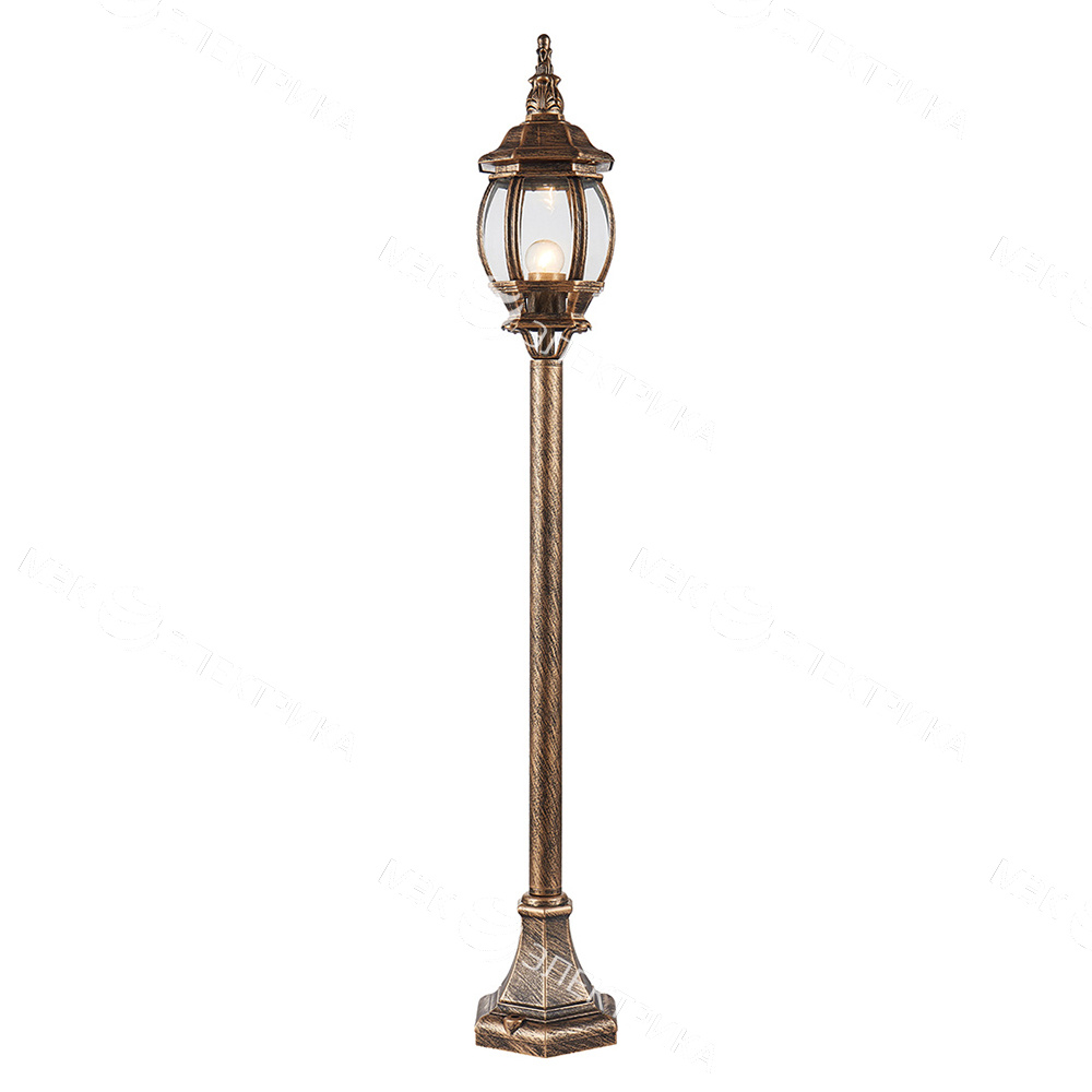 Светильник садово-парковый 100W 230V E27 черное золото, 8110 "Классика" Feron