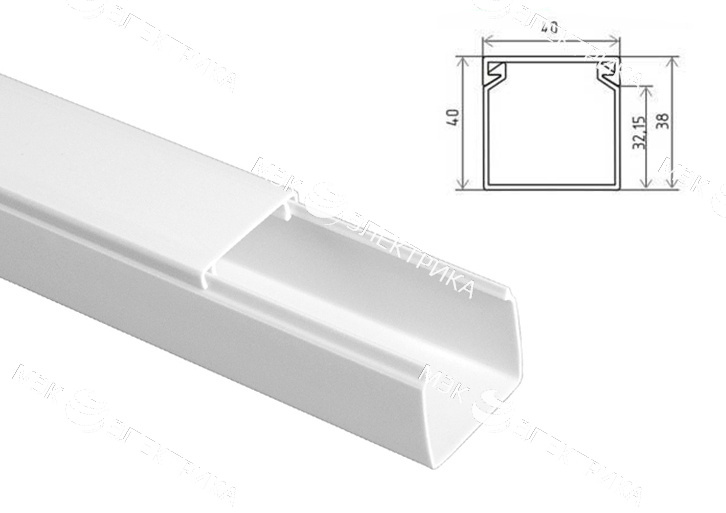 Кабель-канал КЭ 40х40 "Лигран" L-2 м Т (24м)