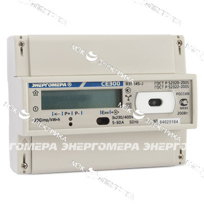 Электросчетчик СЕ300 R31 146-J 5(100)А 3*230/400В однотарифный, ЖКИ, оптопорт