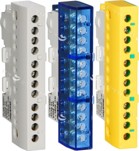 Шина нулевая изолированная KSN-6-6х9-16 GREY