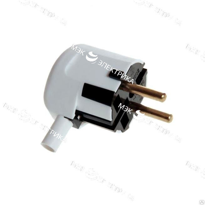 Вилка угловая евростандарт В16-002 с заземлением