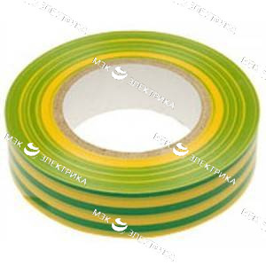 Изолента ПВХ 15х20мм жёлто-зеленая