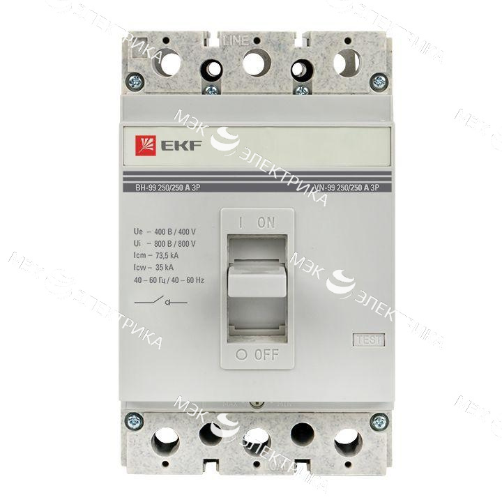 Выключатель нагрузки 3п ВН-99 250/250А EKF sl99-250-250