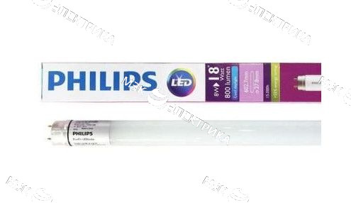 Лампа светодиодная G13 T8 8W 800Лм 4000К 600 mm Philips EcoFit LEDtube 