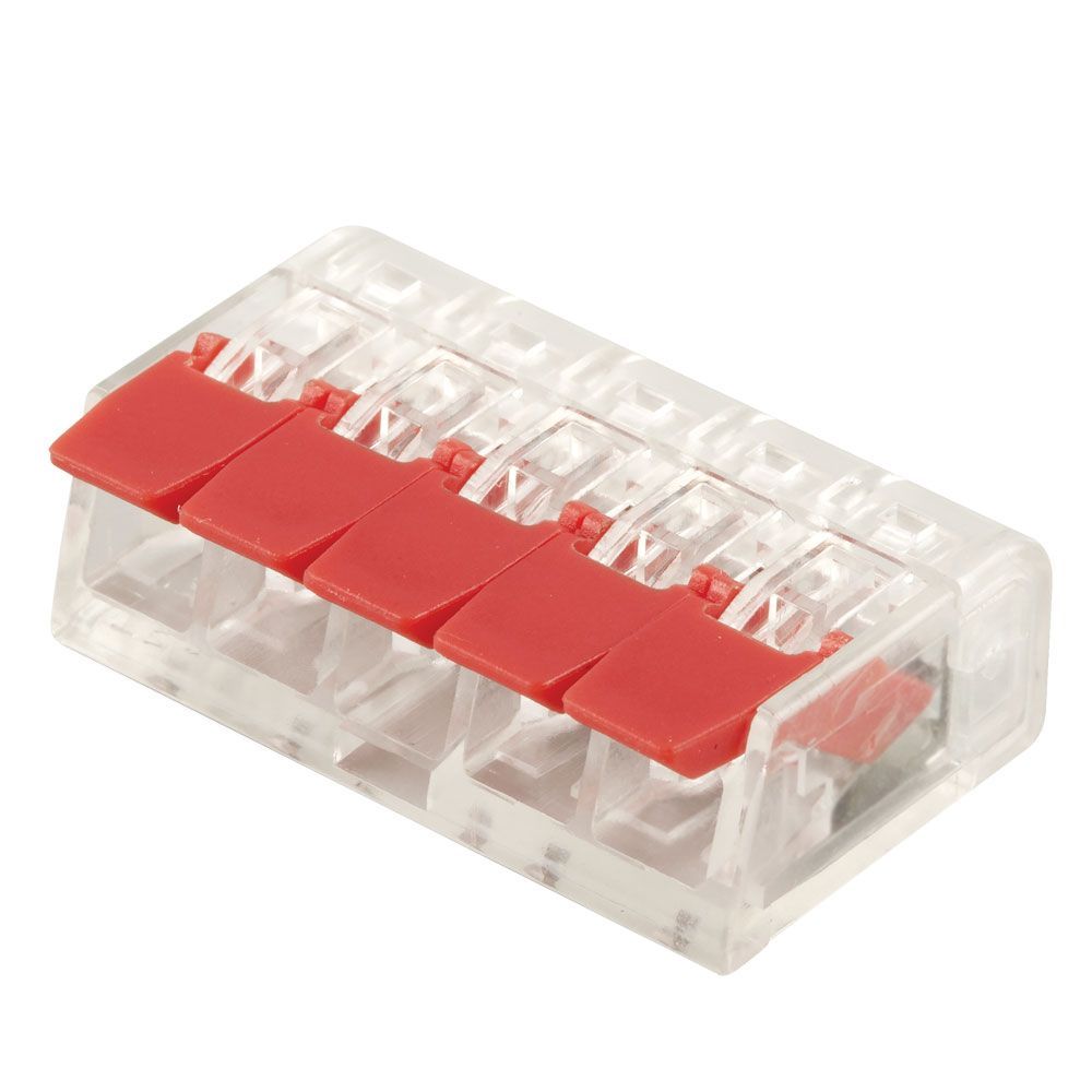 Универсальные компактные клеммы 5-проводные STEKKER, LD221-415 (5 штук в упаковке)