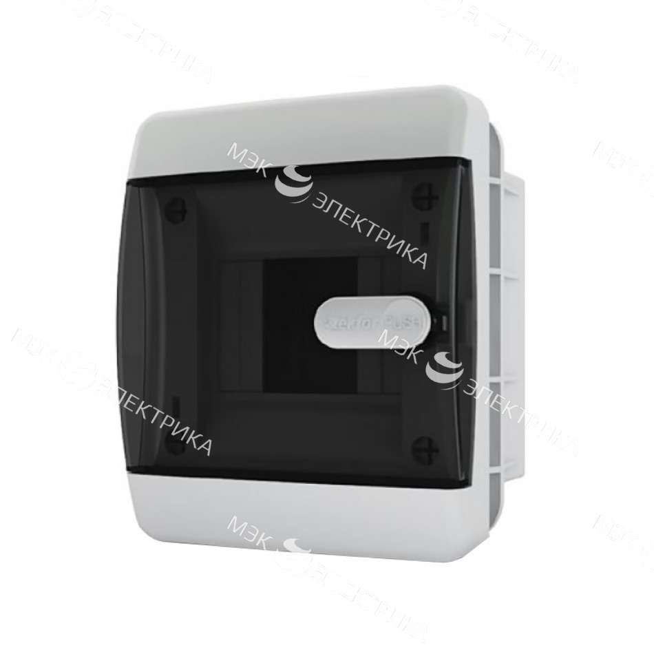 Бокс встраиваемый 4 модуля прозрачная чёрная дверца CVK 40-04-1