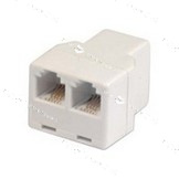 Телефонный переходник (гнездо - 2 гнезда) 8P8C (RJ45)