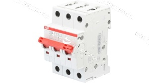 Рубильник 3пол. SD203/40 рычаг крас.