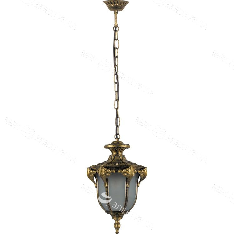 Светильник садово-парковый 60W 230V E27 черное золото, PL4054 "Флоренция" Feron