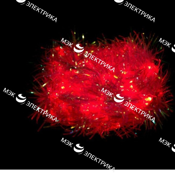 Гирлянда "Мишура", красный, CL40