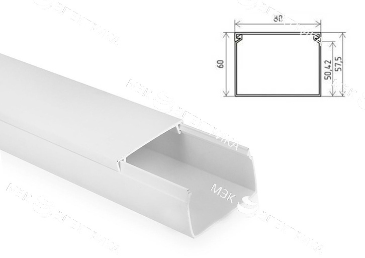 Кабель-канал КЭ 80х60 "Лигран" L-2 м Т (24м)