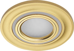 Светильник встраиваемый с белой LED подсветкой Feron CD600 потолочный MR16 G5.3 золото