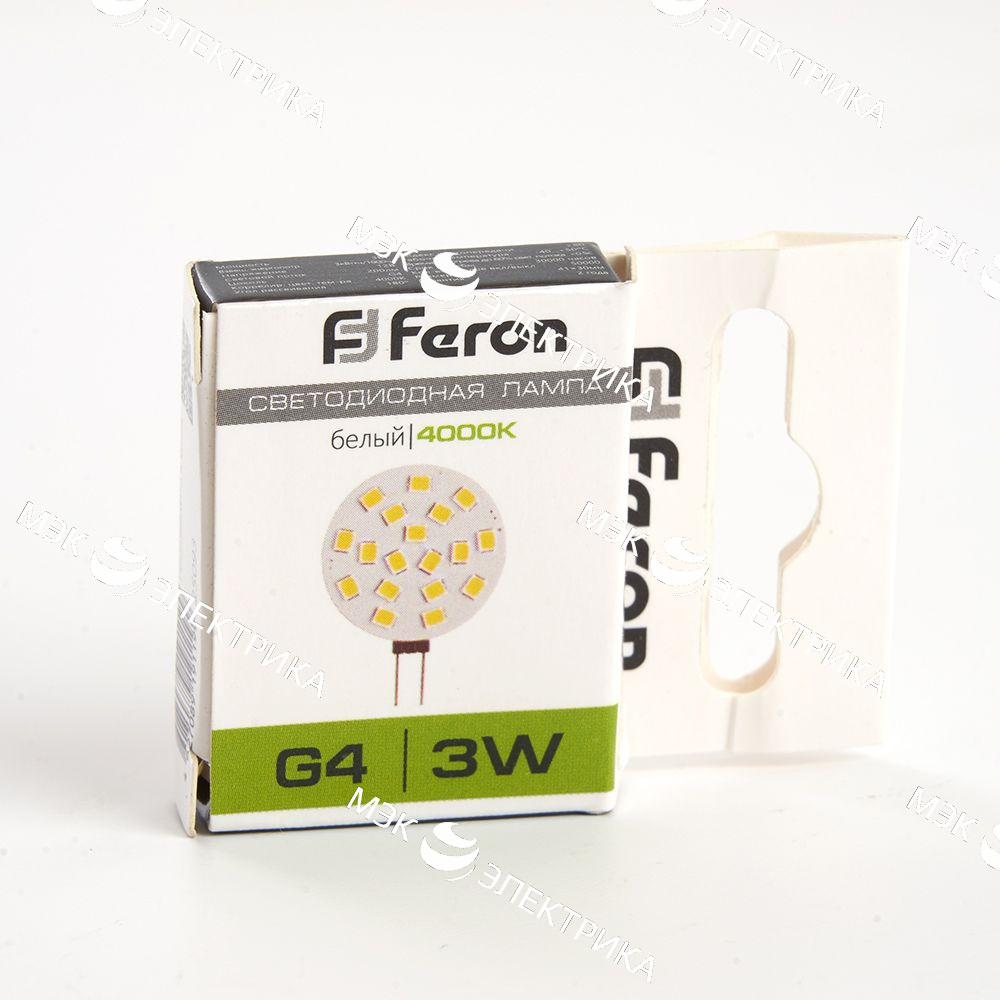 Лампа светодиодная G4-3W-4000К LB-16 Feron