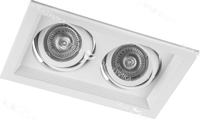 Светильник потолочный встраиваемый, MR16 G5.3 белый, DLT202 