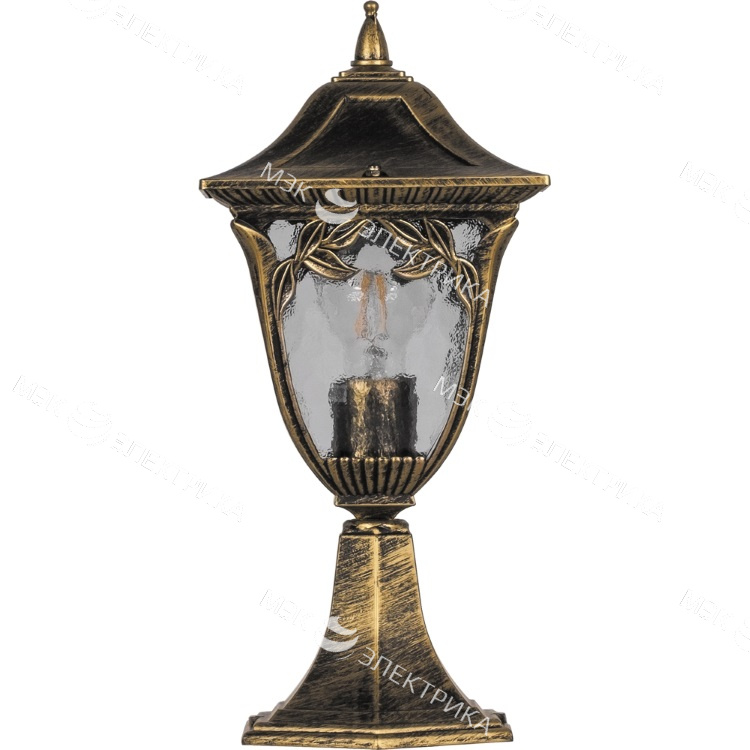 Светильник садово-парковый 60W 230V E27 черное золото, PL4074 "Афина" Feron