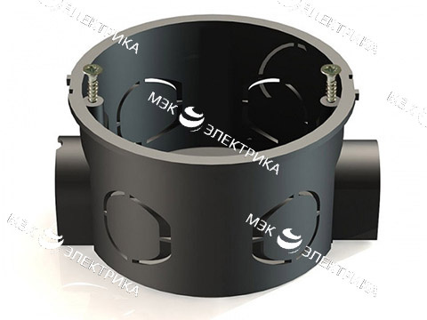 Кор.устан. с/пров. D68х42 (IP-20) черн. для кирпичный стен