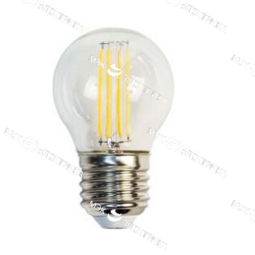 Лампа светодиодная E27- 5W-4000К LB-61 (шар прозрачный) Feron