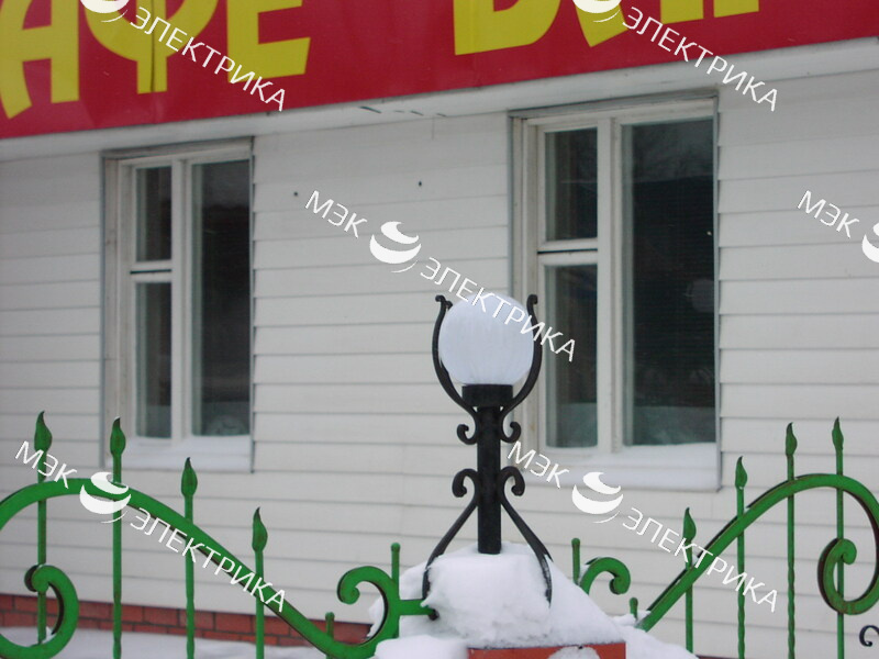 Cадово-парковый светильник ШАР h= 1м., d=250 мм белый МЭК Электрика