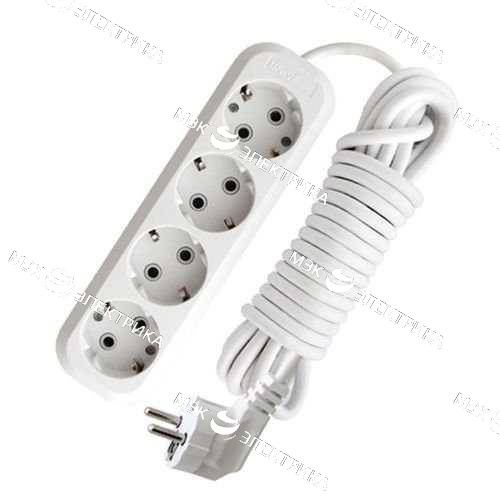 Удлинитель 4гн. 3м без вкл. ПВС 3x1 16А T-Plast