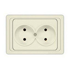 Розетка 2м скр\п слоновая кость "ВАЛЕРИ"