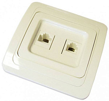 Розетка скр/п компьютер. слоновая кость "ВАЛЕРИ"