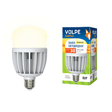 Лампа светодиодная LED-M80-30W/WW/E27/FR/S картон VOLPE 10810