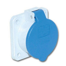 Розетка фланцевая 2Р+Е,1х16 А,220-240V (IP44)