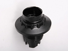 Патрон Е14 подвесной с кольцом пластик черный