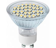 Лампа светодиодная GU10- 3.5W-3500К SMD.SH/120 Diodex