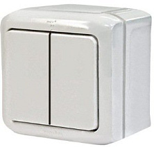 Переключатель проходной 2-кл. ОП Quteo 10А IP44 250В 10AX бел. Leg 782301