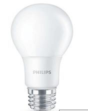 Лампа светодиодная E27- 9W-3000K (шар матовый) Philips