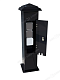 Стойка уличная с розетками из нержавеющей стали с дверцей и 4 розетками IP54 черный