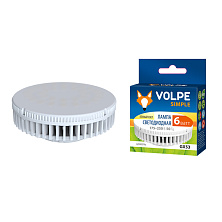 Лампа светодиодная GX53- 6W-теплый белый Серия Simple Volpe
