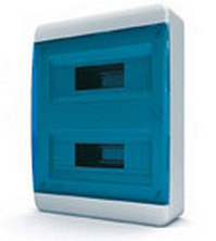 Бокс навесной IP-40 24 модулей прозр/синий BNS 40-24-1